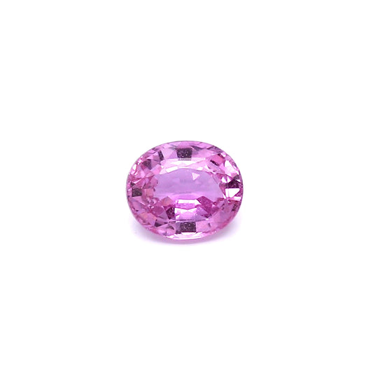 0.85ct Purplish Pink, Oval Sapphire, Heated, Madagascar - 6.02 x 5.05 x 3.03mm