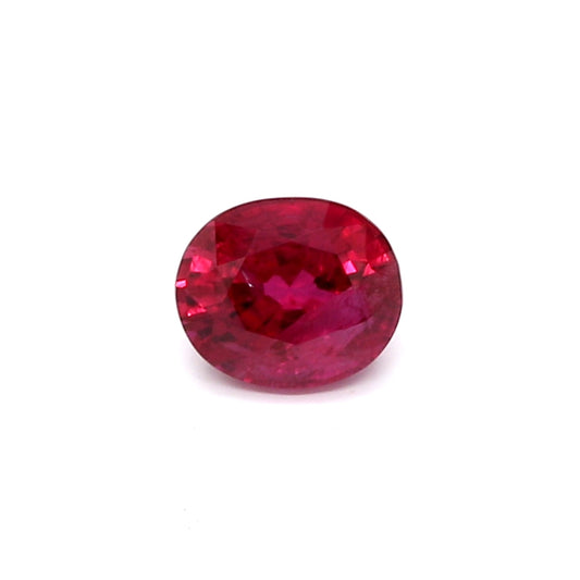 0.85ct Oval Ruby, H(b), Thailand - 5.84 x 5.00 x 3.50mm