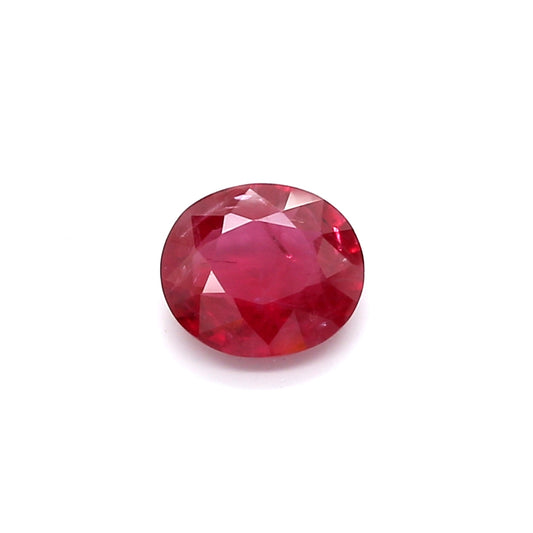 0.87ct Oval Ruby, Heated, Thailand - 6.39 x 5.70 x 2.62mm