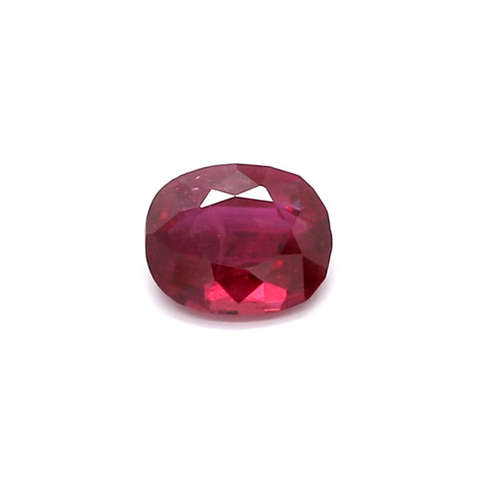 0.87ct Purplish Red, Oval Ruby, Heated, Thailand - 6.17 x 5.15 x 2.97mm