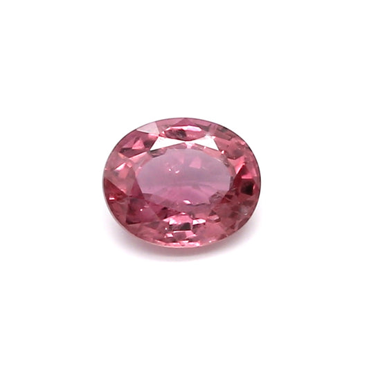 0.90ct Orangy Pink, Oval Sapphire, H(a), Thailand - 6.09 x 5.00 x 3.18mm