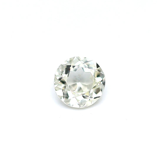 0.90ct Near Colorless, Round Sapphire, Heated, Sri Lanka - 5.76 - 5.87 x 3.41mm