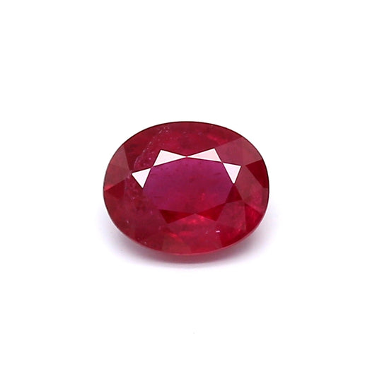 0.90ct Oval Ruby, Heated, Thailand - 6.54 x 5.35 x 2.98mm