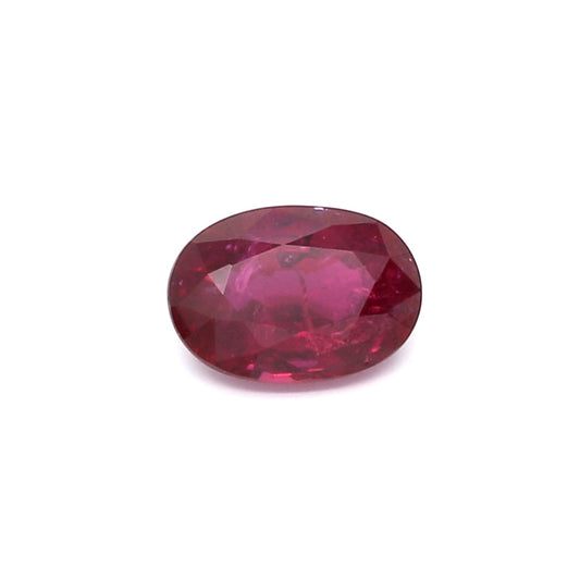 0.94ct Purplish Red, Oval Ruby, H(a), Thailand - 6.92 x 4.90 x 3.15mm