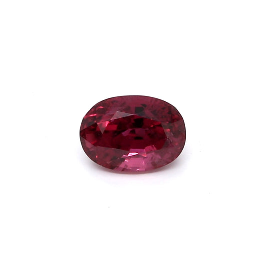 0.96ct Purplish Red, Oval Ruby, Heated, Thailand - 6.33 x 4.56 x 3.98mm