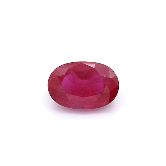 0.96ct Pinkish Red, Oval Ruby, H(b), Thailand - 7.16 x 4.81 x 3.10mm