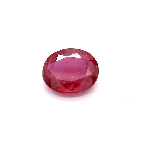 0.99ct Oval Ruby, H(b), Thailand - 6.06 x 5.03 x 3.65mm