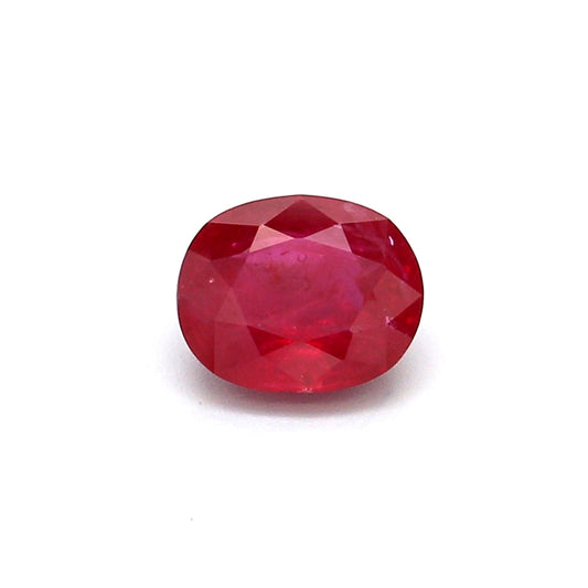 1.00ct Oval Ruby, Heated, Thailand - 6.66 x 5.38 x 3.15mm