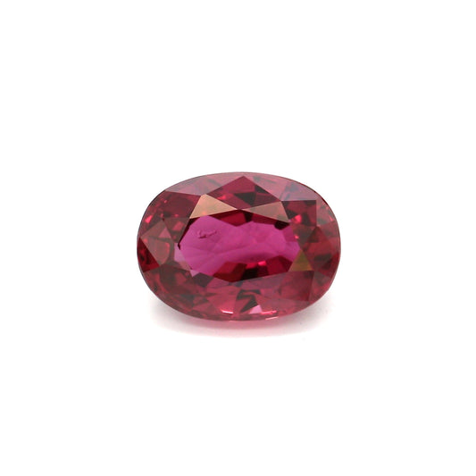 1.02ct Purplish Red, Oval Ruby, H(a), Madagascar - 6.64 x 4.91 x 3.38mm