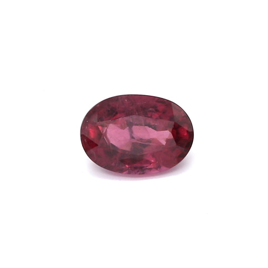 1.08ct Purplish Red, Oval Ruby, Heated, Thailand - 7.04 x 4.97 x 3.39mm