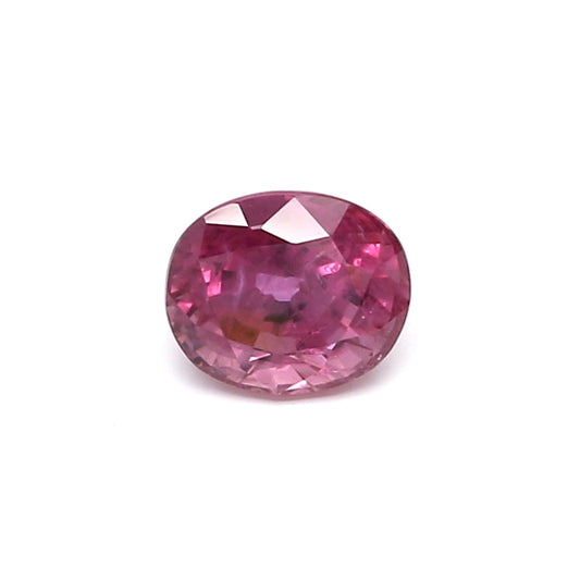 1.10ct Purplish Pink, Oval Sapphire, H(a) Basaltic - 5.98 x 5.06 x 4.26mm