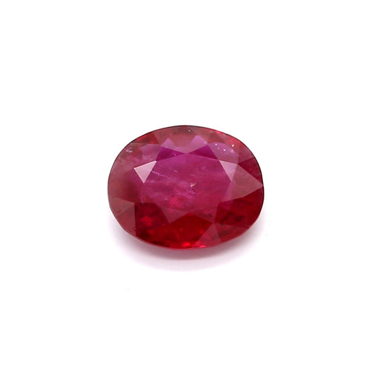 1.11ct Oval Ruby, H(b), Thailand - 7.34 x 6.25 x 2.69mm