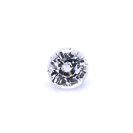 1.12ct White, Round Sapphire, No Heat, Sri Lanka - 5.90 - 5.97 x 4.02mm