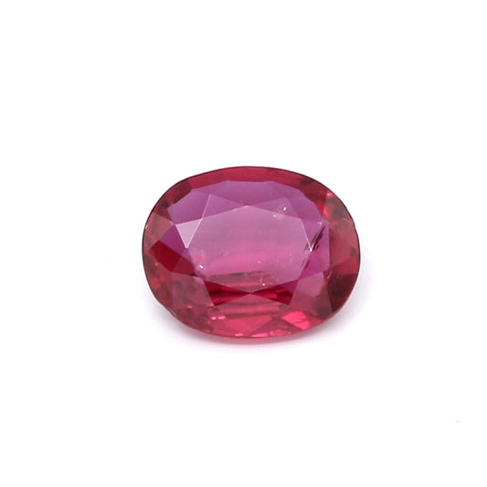 1.13ct Purplish Red, Oval Ruby, H(b), Madagascar - 7.48 x 5.97 x 2.58mm