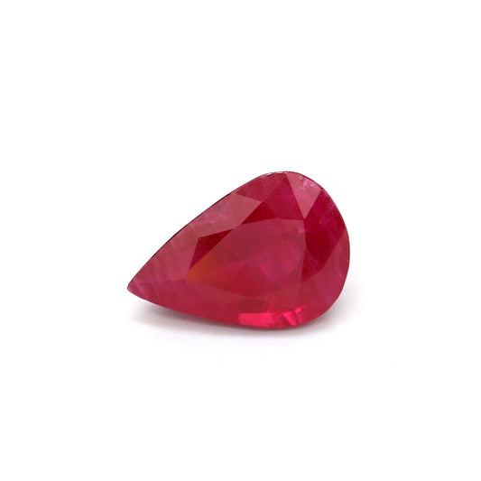 1.15ct Pear Shape Ruby, H(b), Myanmar - 8.25 x 5.77 x 3.61mm