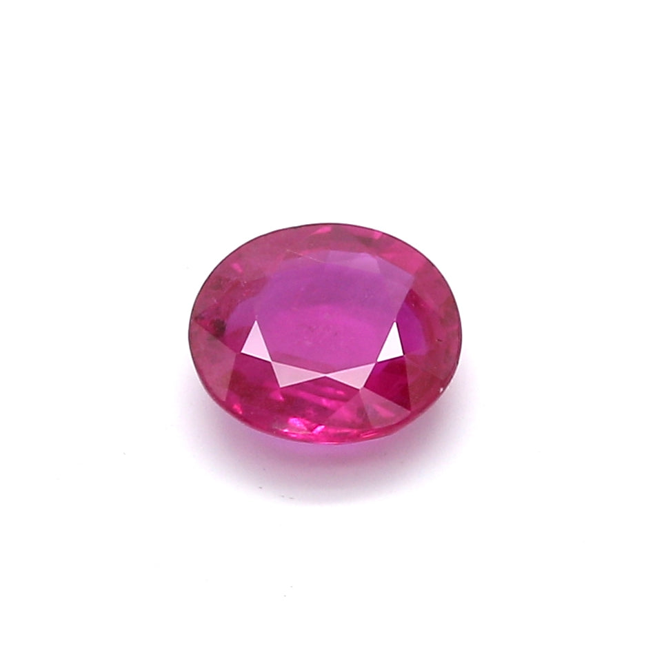 1.16ct Pinkish Red, Oval Ruby, H(b), Myanmar - 6.97 x 6.48 x 2.57mm