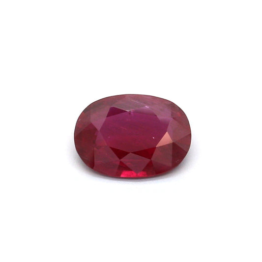 1.19ct Purplish Red, Oval Ruby, H(b), Madagascar - 8.22 x 6.08 x 2.62mm