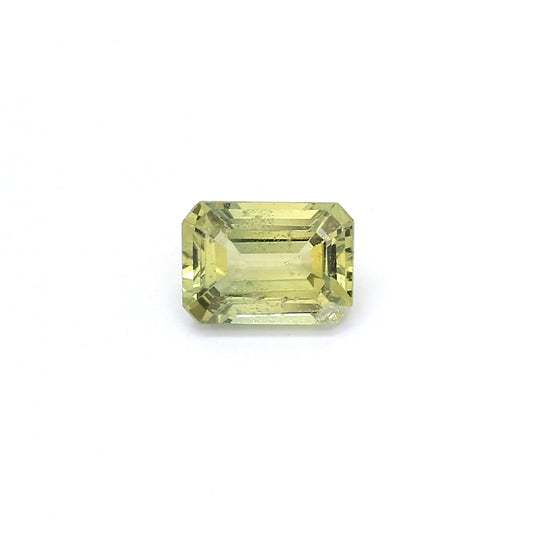 1.20ct Greenish Yellow, Octagon Sapphire, No Heat, Madagascar - 7.07 x 5.08 x 3.17mm