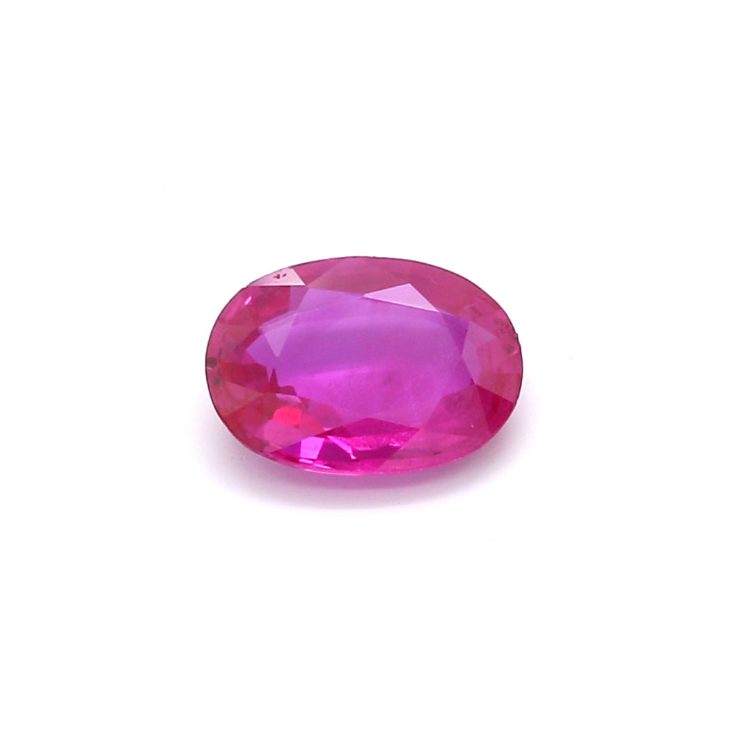 1.21ct Pinkish Red, Oval Ruby, H(b), Myanmar - 8.05 x 5.85 x 2.59mm