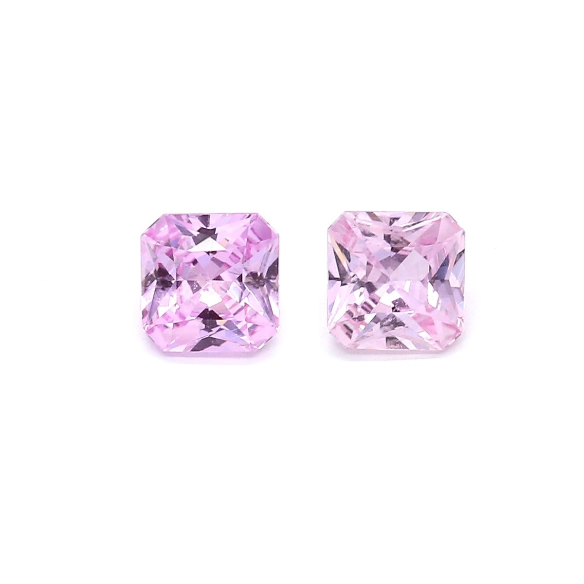 1.23ct Pink, Radiant Sapphire Pair, No Heat, Madagascar - 5.00 x 5.00mm