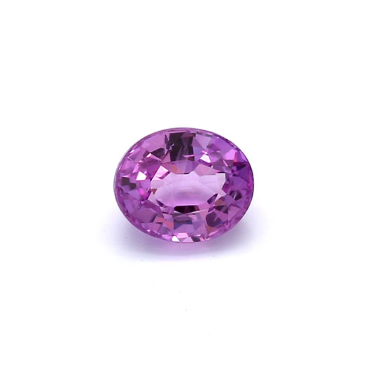 1.26ct Purplish Pink, Oval Sapphire, Heated, Madagascar - 6.57 x 5.42 x 3.80mm