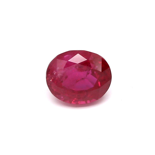 1.26ct Oval Ruby, H(b), Thailand - 5.97 x 4.99 x 4.34mm