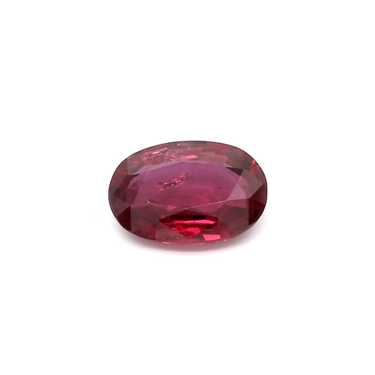 1.27ct Purplish Red, Oval Ruby, H(a), Madagascar - 8.19 x 5.66 x 2.78mm