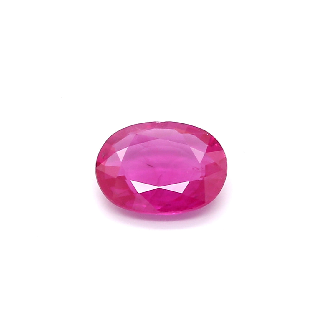 1.27ct Pinkish Red, Oval Ruby, H(b), Myanmar - 7.28 x 6.01 x 2.65mm