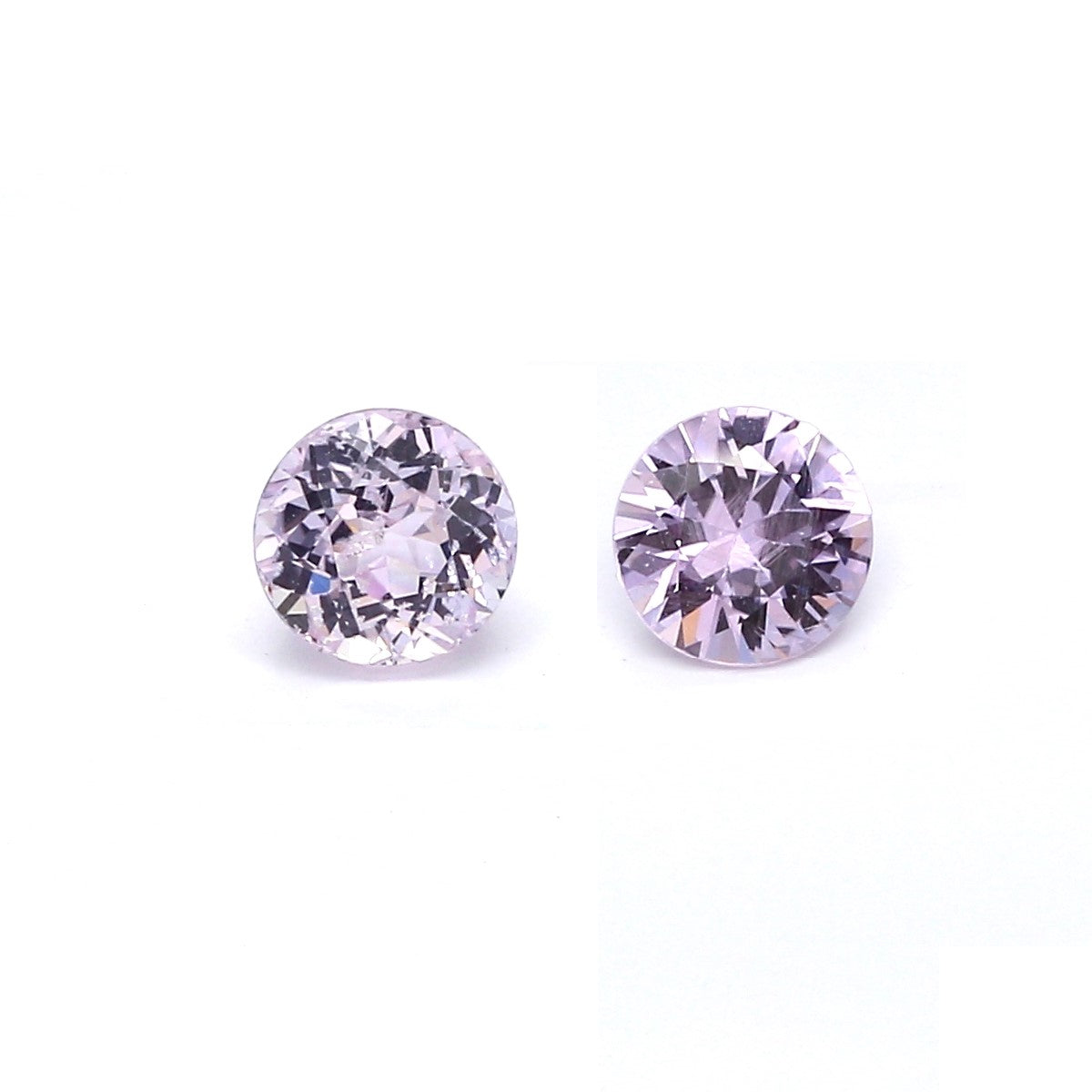 1.29ct Pink, Round Sapphire Pair, No Heat, Madagascar - 5.05 - 5.12mm