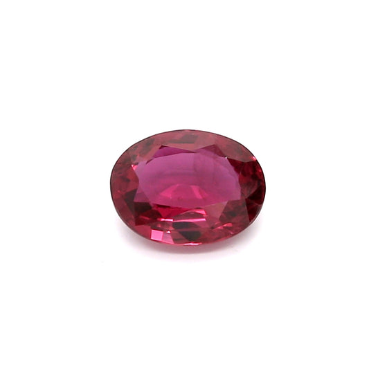 1.30ct Purplish Red, Oval Ruby, H(a), Madagascar - 7.41 x 5.71 x 3.10mm