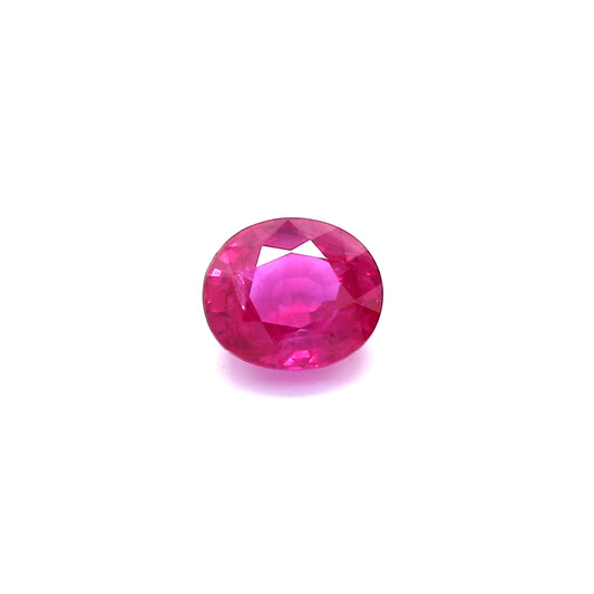 1.32ct Pinkish Red, Oval Ruby, H(a), Myanmar - 6.64 x 5.74 x 3.68mm