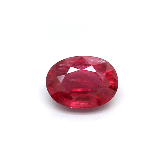 1.34ct Oval Ruby, H(b), Madagascar - 7.56 x 5.54 x 3.51mm