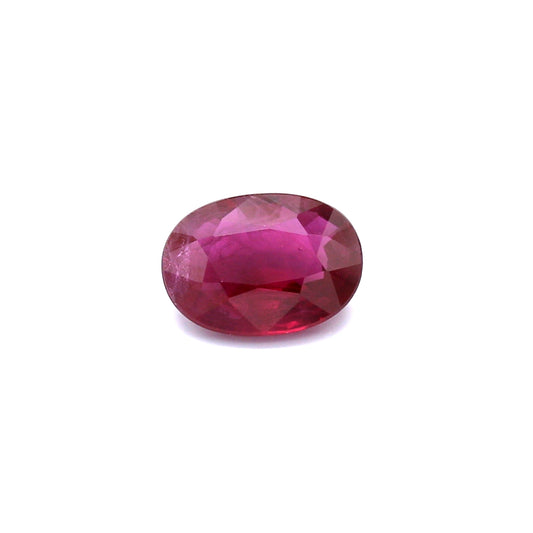 1.35ct Purplish Red, Oval Ruby, H(b), Thailand - 8.22 x 6.00 x 3.03mm