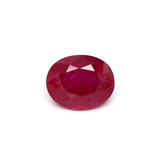 1.40ct Oval Ruby, H(b), Thailand - 7.41 x 5.95 x 3.77mm