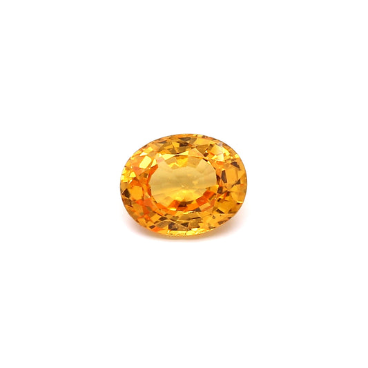 1.42ct Yellowish Orange, Oval Sapphire, Heated, East Africa - 7.51 x 6.02 x 3.58mm