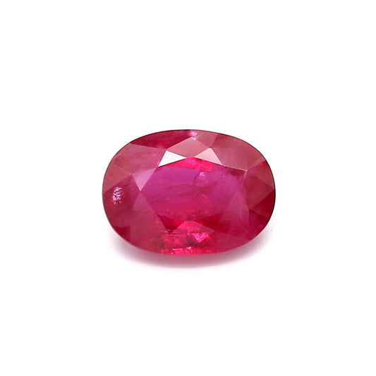 1.42ct Oval Ruby, H(b), Thailand - 8.10 x 5.94 x 3.26mm