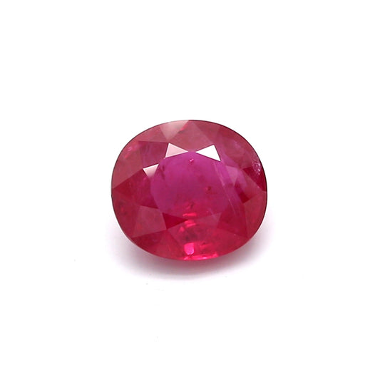 1.52ct Oval Ruby, H(b), Thailand - 7.31 x 6.65 x 3.48mm