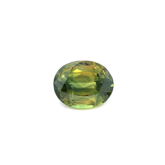 1.54ct Greenish Yellow, Oval Sapphire, Heated, Madagascar - 7.94 x 6.41 x 3.50mm