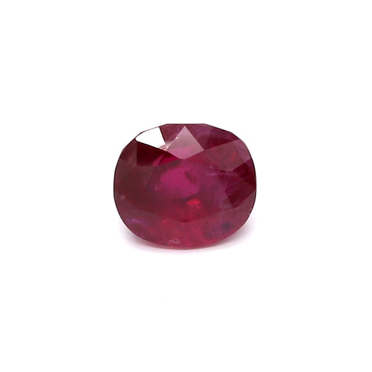 1.54ct Purplish Red, Oval Ruby, H(b), Mozambique - 6.45 x 5.66 x 4.73mm