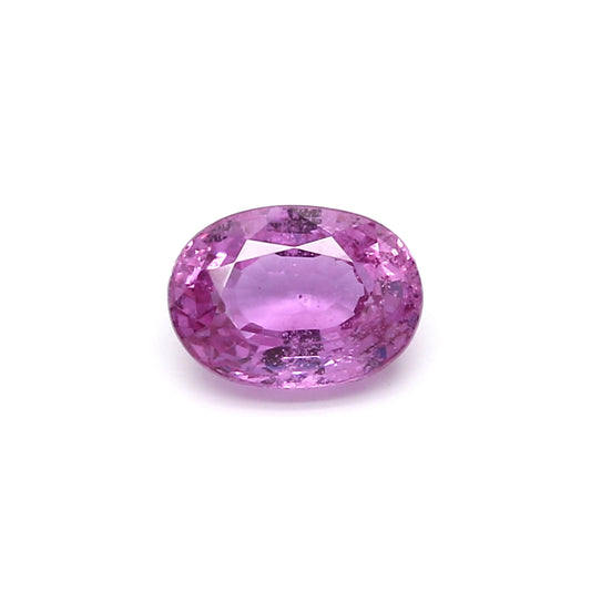 1.59ct Purplish Pink, Oval Sapphire, Heated, Madagascar - 7.62 x 5.51 x 3.89mm