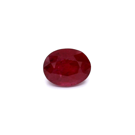 1.63ct Oval Ruby, H(b), Thailand - 7.70 x 6.12 x 4.12mm