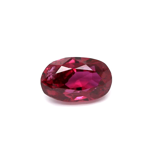 1.65ct Purplish Red, Oval Ruby, Heated, Thailand - 8.52 x 5.32 x 3.95mm