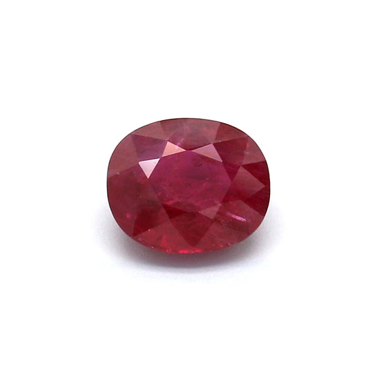 1.66ct Oval Ruby, H(b), Madagascar - 7.39 x 6.19 x 3.82mm