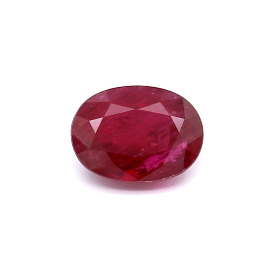 1.68ct Oval Ruby, H(b), Thailand - 8.03 x 5.94 x 3.87mm