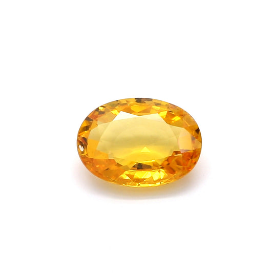 1.78ct Orangy Yellow, Oval Sapphire, Heated, Sri Lanka - 8.87 x 6.46 x 3.36mm