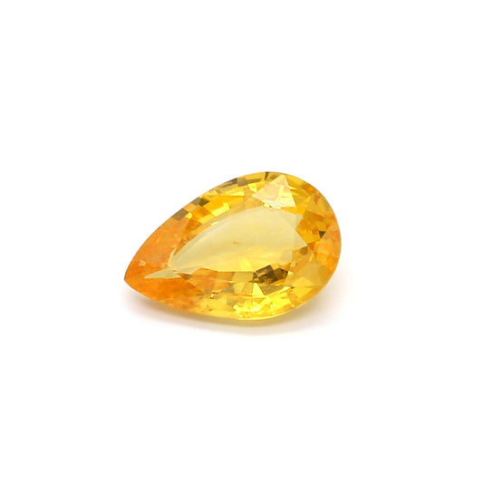 1.82ct Orangy Yellow, Pear Shape Sapphire, Heated, Sri Lanka - 9.99 x 6.57 x 3.41mm