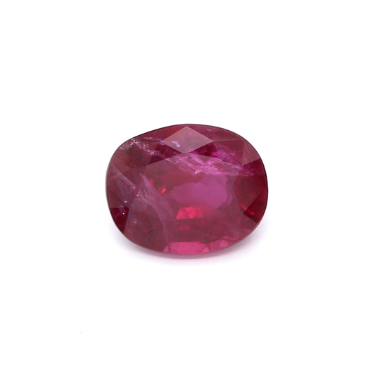 1.86ct Purplish Red, Oval Ruby, H(a), Thailand - 8.34 x 6.75 x 3.91mm