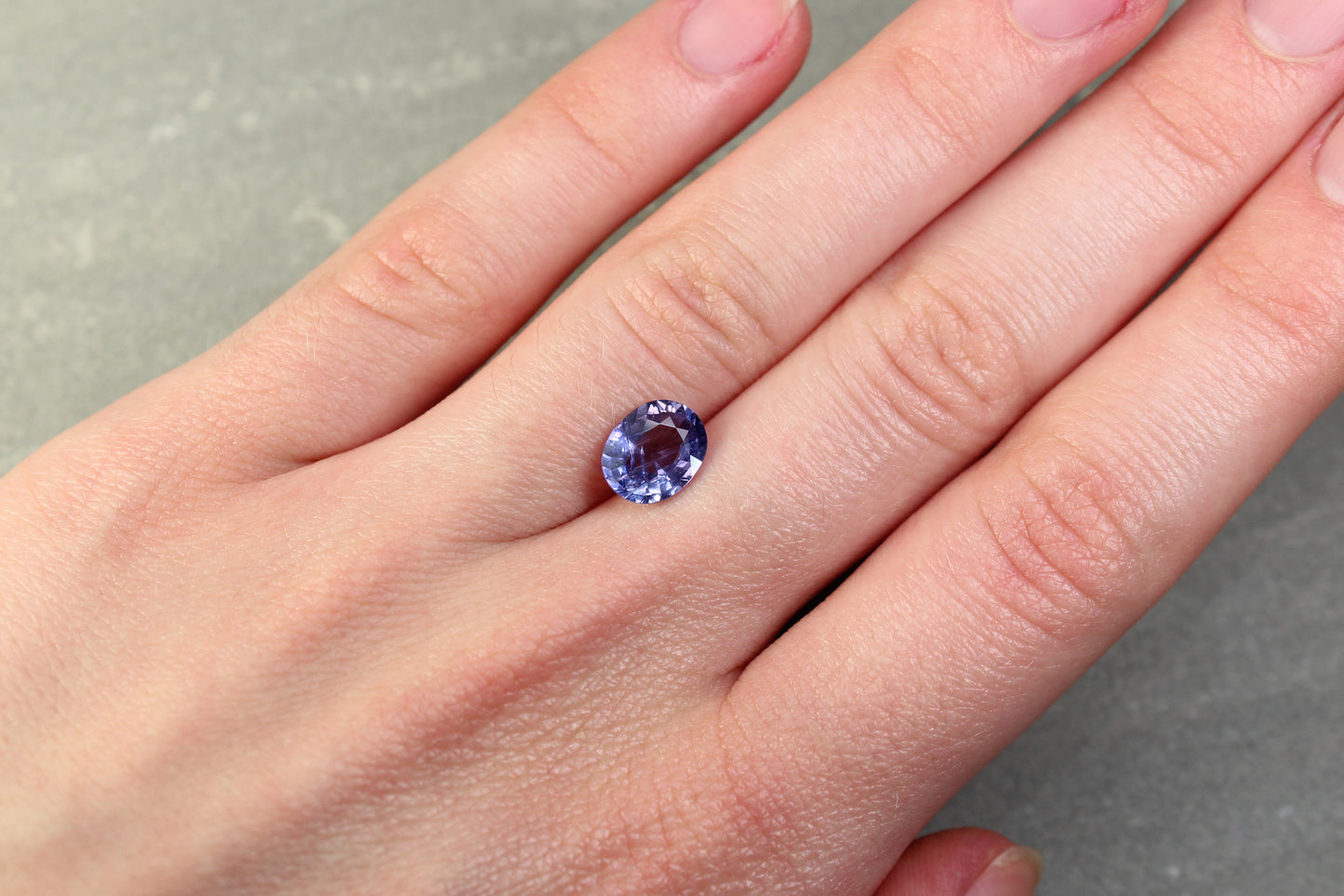 1.96ct Violet, Oval Sapphire, No Heat, East Africa - 8.95 x 7.15 x 3.64mm