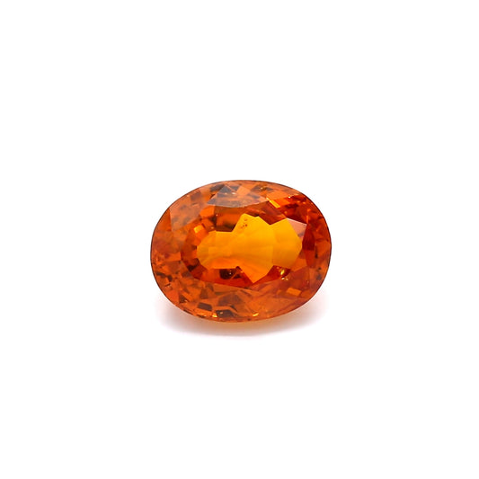 1.98ct Orange, Oval Sapphire, Heated, Sri Lanka - 8.23 x 6.48 x 4.28mm