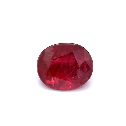 1.99ct Oval Ruby, H(b), Thailand - 7.57 x 6.35 x 4.63mm